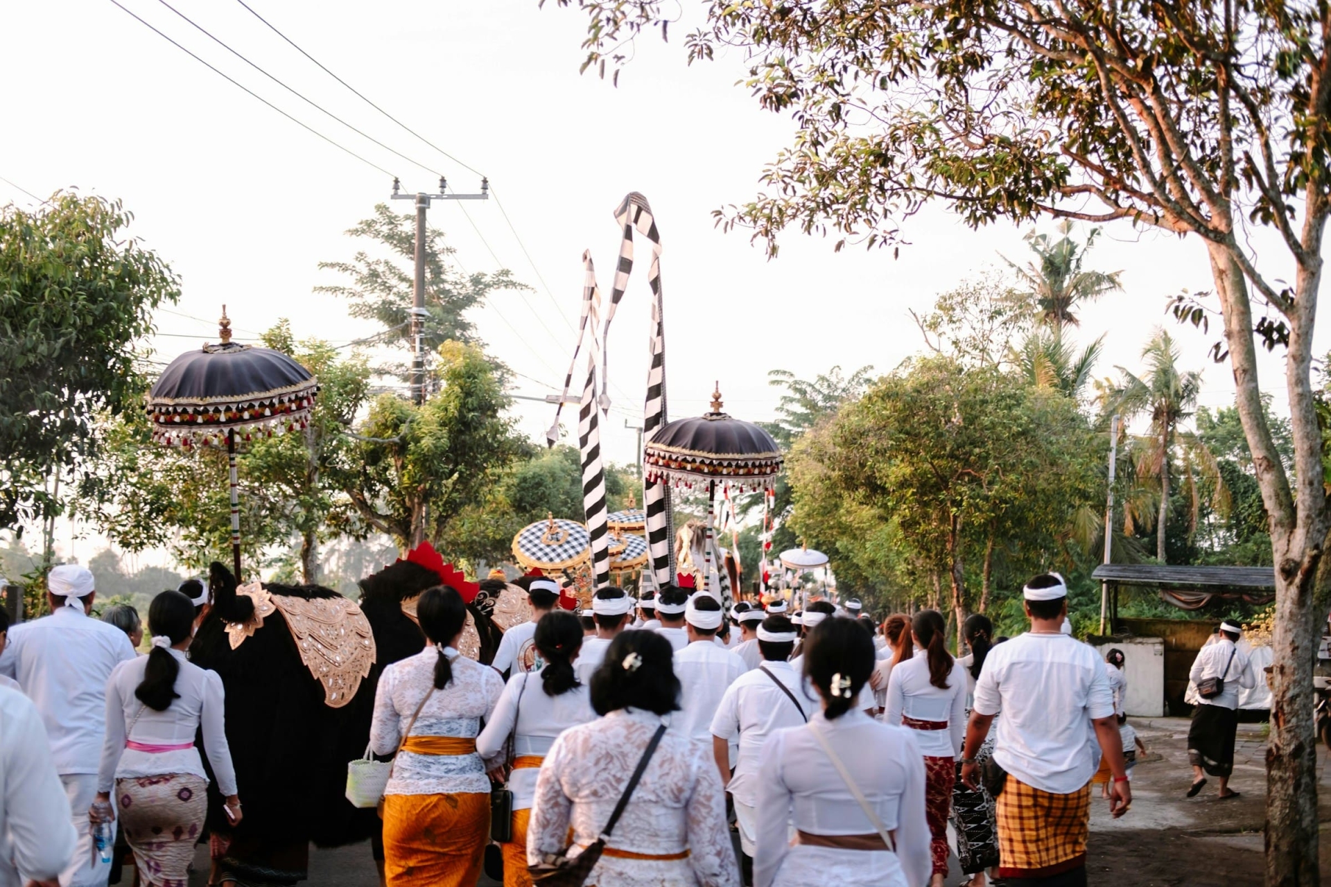 Procession religieuse à Bali, tradition