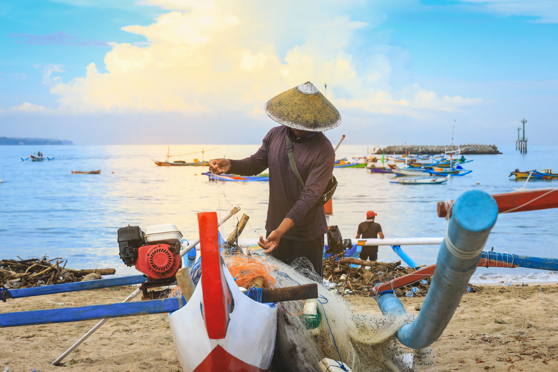 Plage de Jimbaran en Indonesie