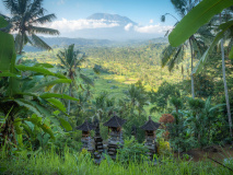 Vue sur le volcan Agung