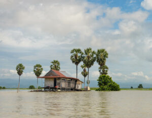 Maison flottante sur lac Tempe
